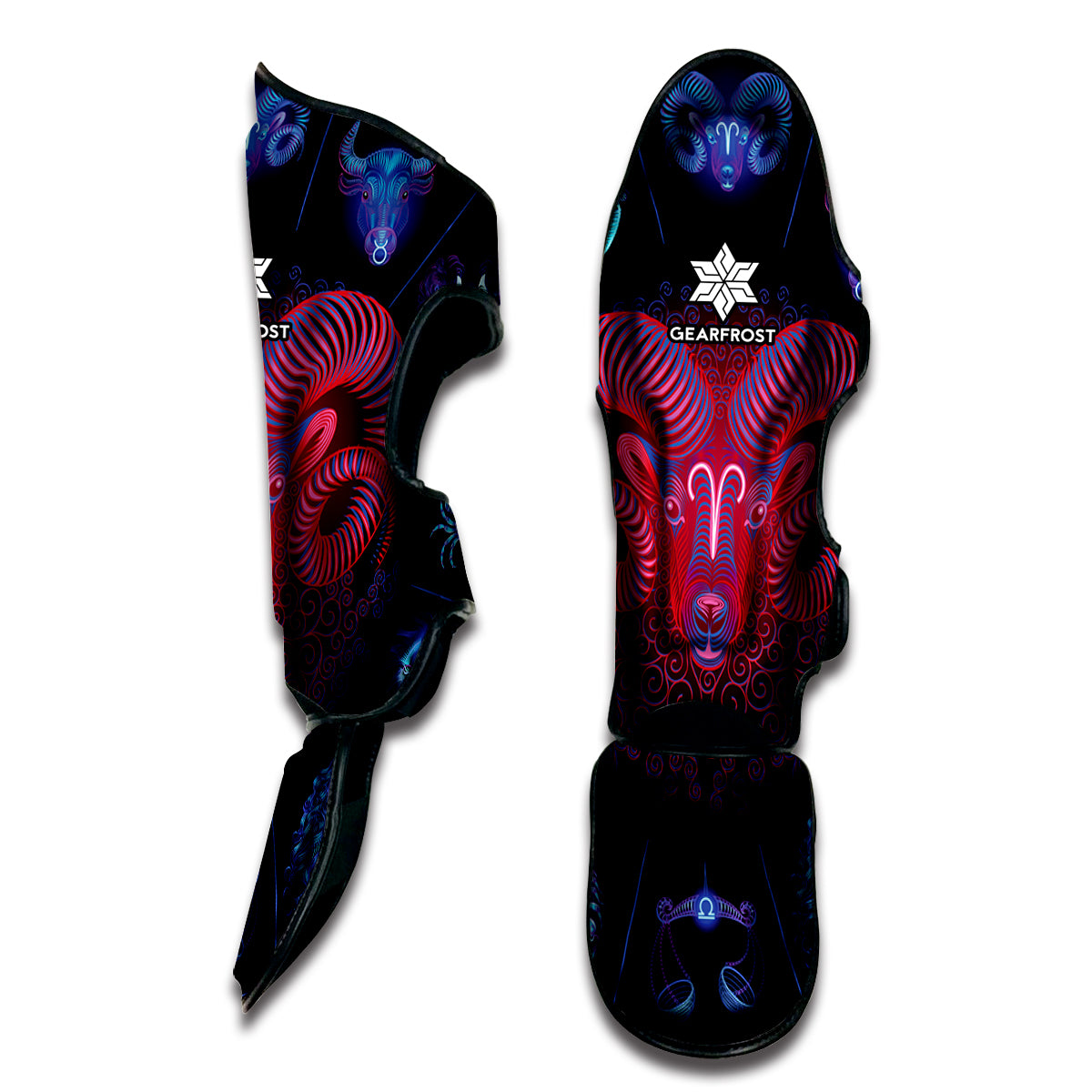 Aries And Astrological Signs Print Muay Thai Shin Guard