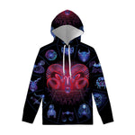 Aries And Astrological Signs Print Pullover Hoodie