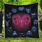 Aries And Astrological Signs Print Quilt