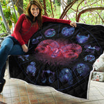 Aries And Astrological Signs Print Quilt