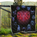 Aries And Astrological Signs Print Quilt