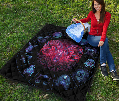 Aries And Astrological Signs Print Quilt