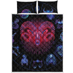 Aries And Astrological Signs Print Quilt Bed Set