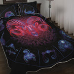 Aries And Astrological Signs Print Quilt Bed Set
