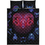 Aries And Astrological Signs Print Quilt Bed Set