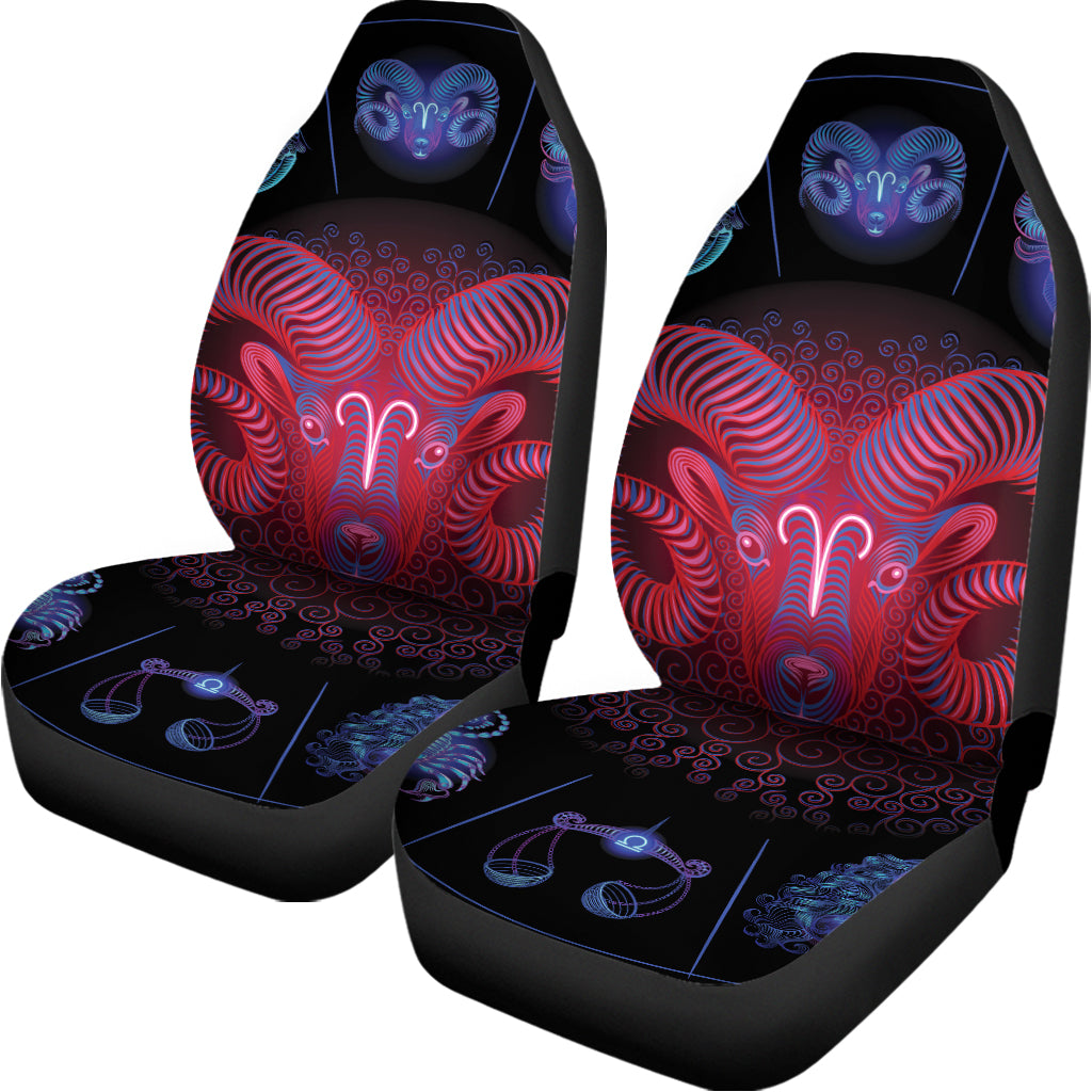 Aries And Astrological Signs Print Universal Fit Car Seat Covers