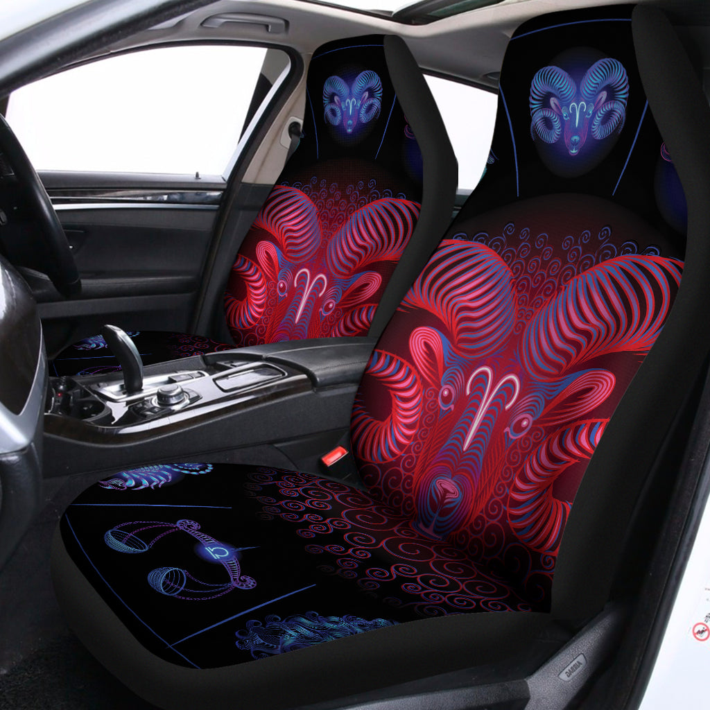 Aries And Astrological Signs Print Universal Fit Car Seat Covers