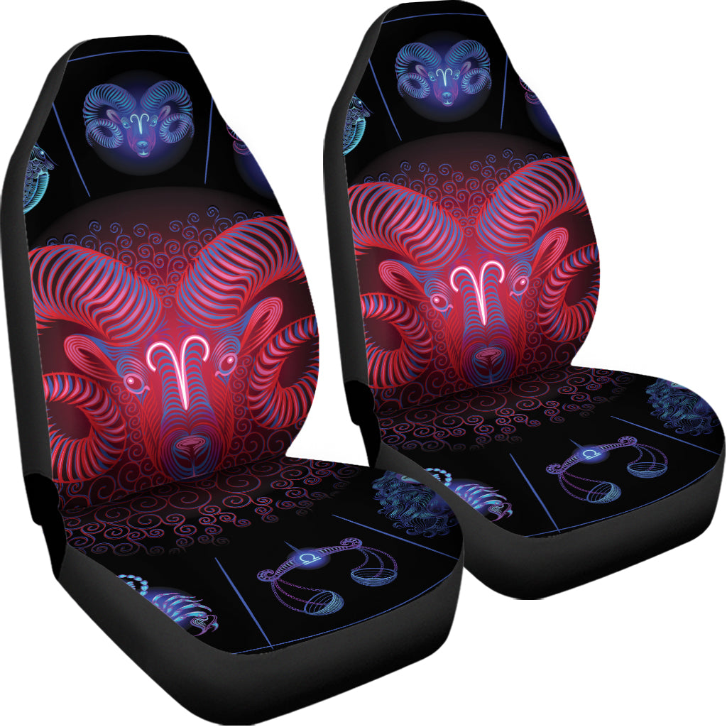 Aries And Astrological Signs Print Universal Fit Car Seat Covers