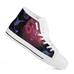 Aries And Astrological Signs Print White High Top Shoes