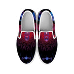 Aries And Astrological Signs Print White Slip On Shoes