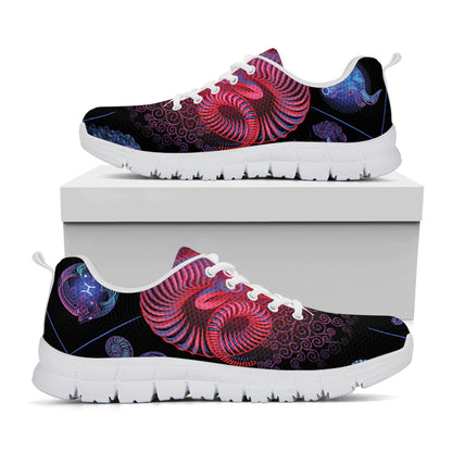 Aries And Astrological Signs Print White Sneakers