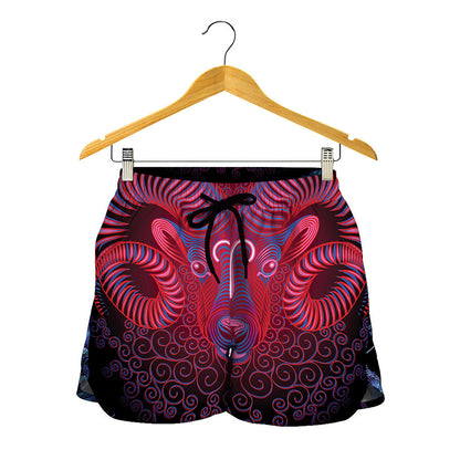 Aries And Astrological Signs Print Women's Shorts