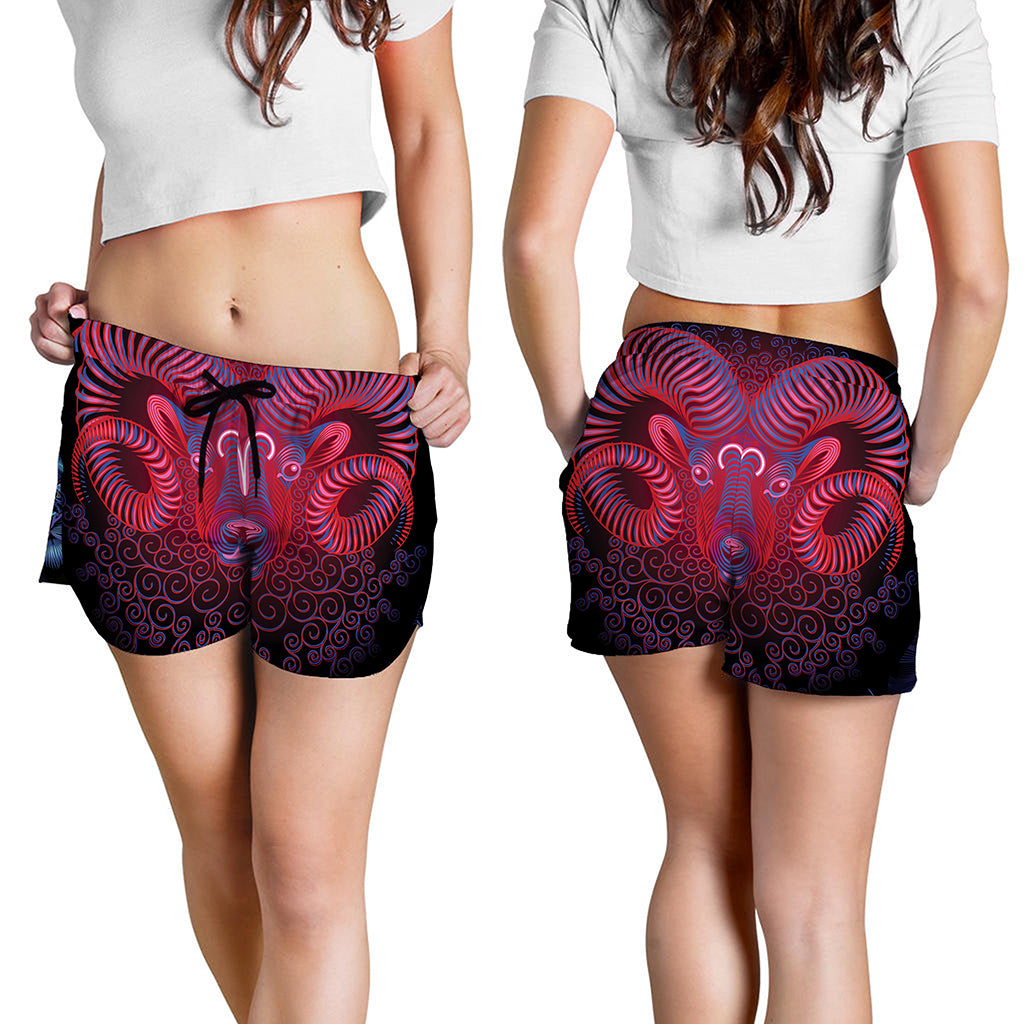 Aries And Astrological Signs Print Women's Shorts
