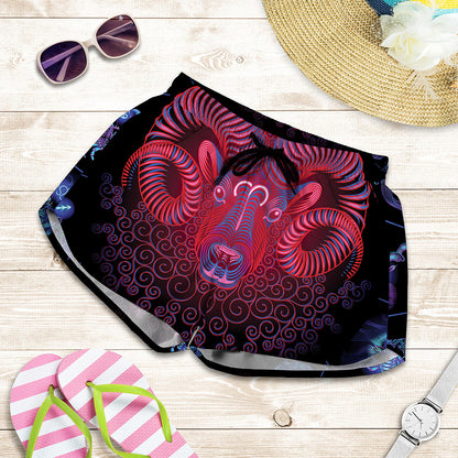 Aries And Astrological Signs Print Women's Shorts