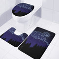 Aries Constellation Print 3 Piece Bath Mat Set