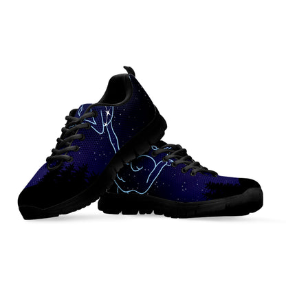 Aries Constellation Print Black Sneakers