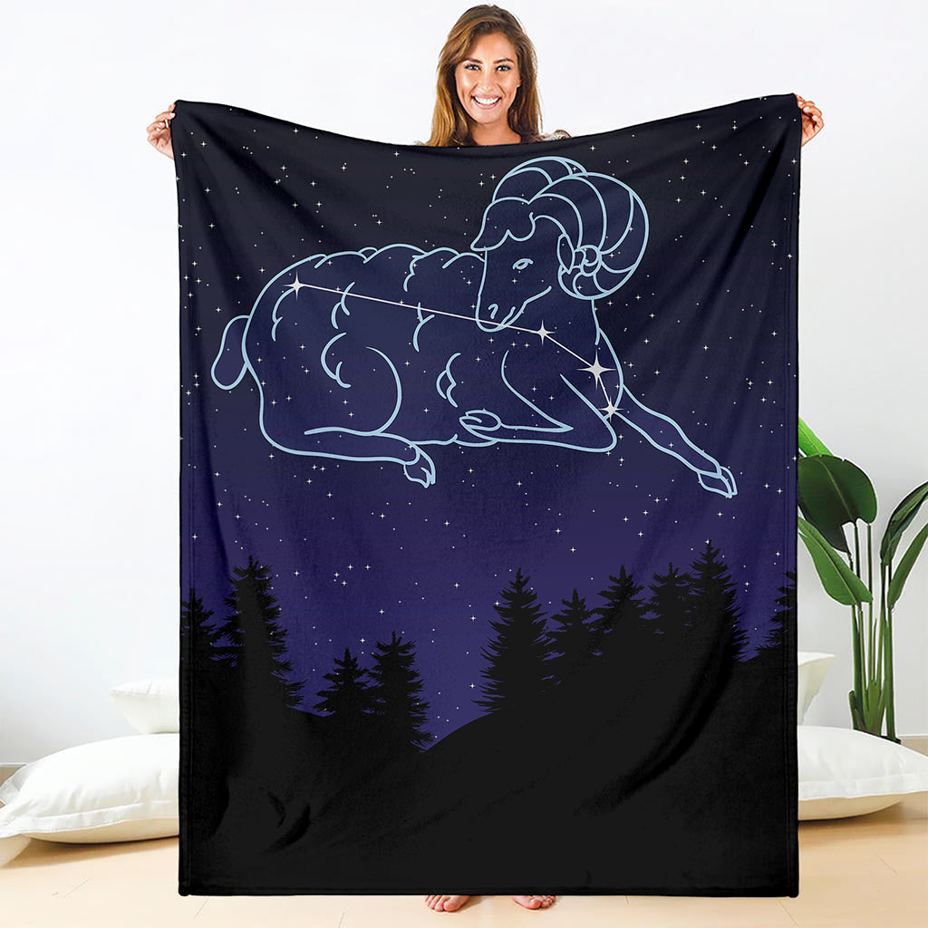 Aries Constellation Print Blanket