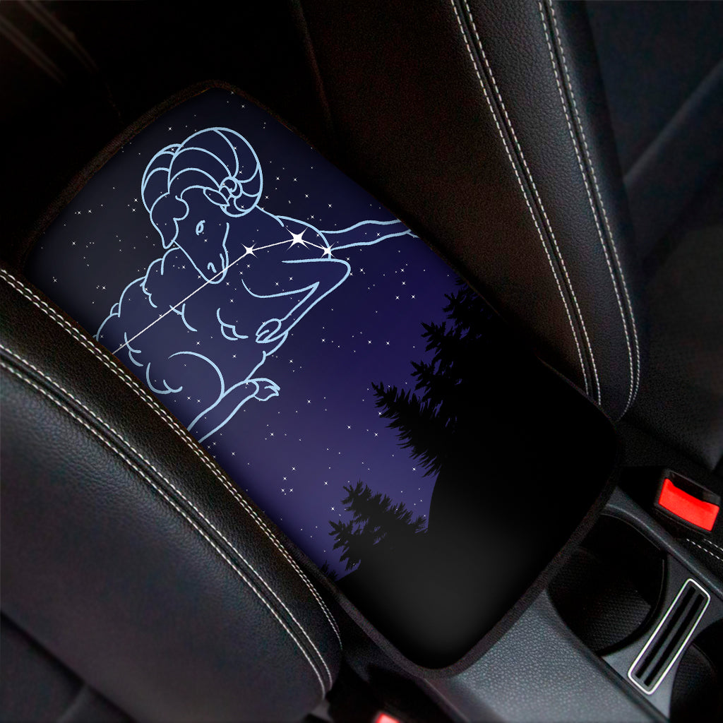 Aries Constellation Print Car Center Console Cover