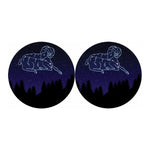 Aries Constellation Print Car Coasters