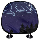 Aries Constellation Print Car Headrest Covers