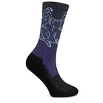 Aries Constellation Print Crew Socks