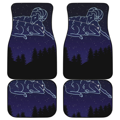 Aries Constellation Print Front and Back Car Floor Mats