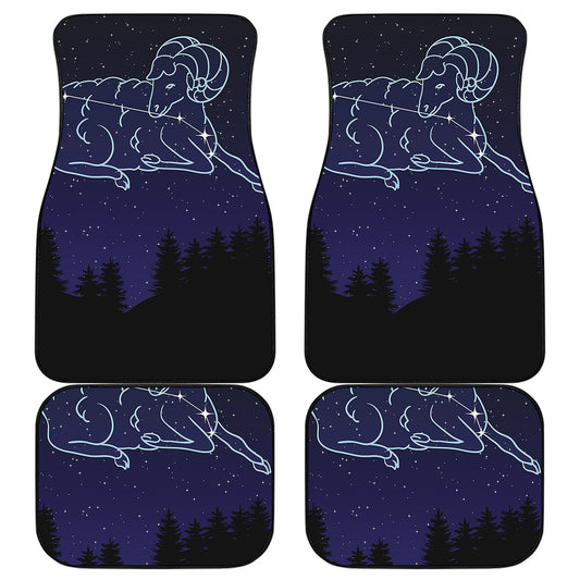 Aries Constellation Print Front and Back Car Floor Mats