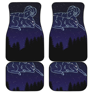 Aries Constellation Print Front and Back Car Floor Mats