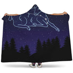 Aries Constellation Print Hooded Blanket