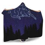 Aries Constellation Print Hooded Blanket