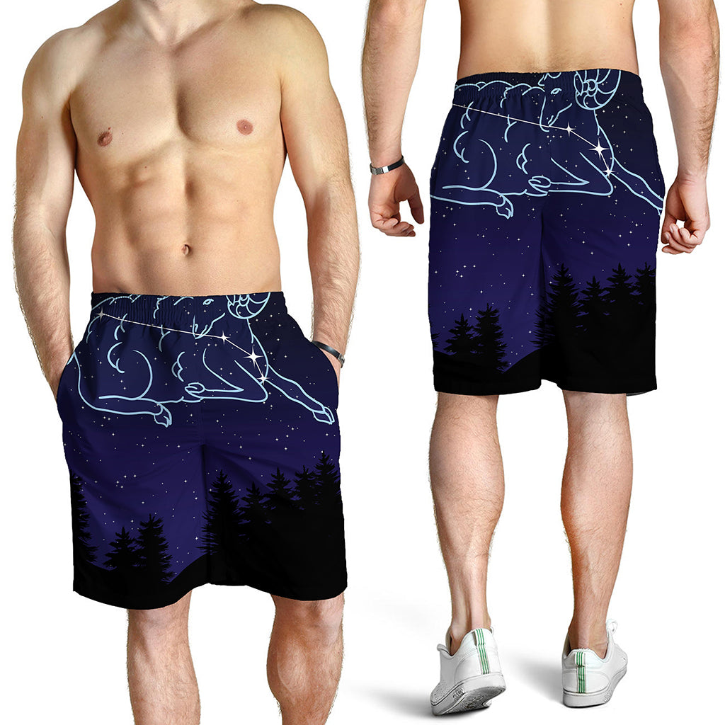 Aries Constellation Print Men's Shorts