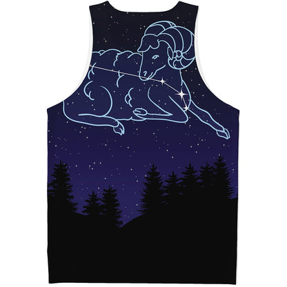 Aries Constellation Print Men's Tank Top