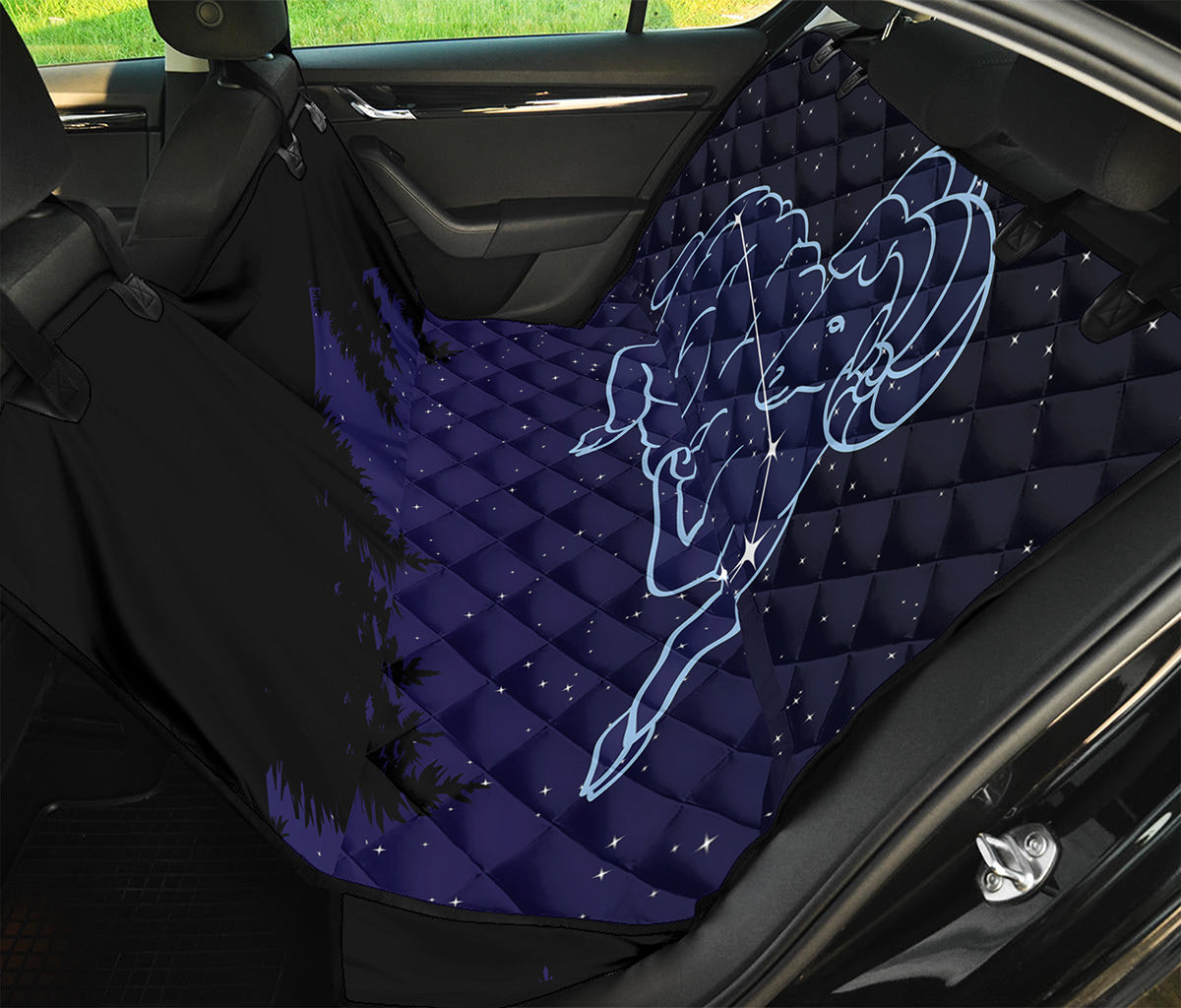 Aries Constellation Print Pet Car Back Seat Cover