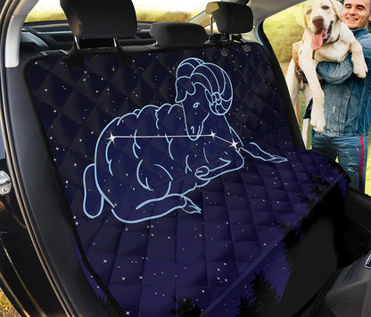 Aries Constellation Print Pet Car Back Seat Cover