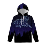 Aries Constellation Print Pullover Hoodie