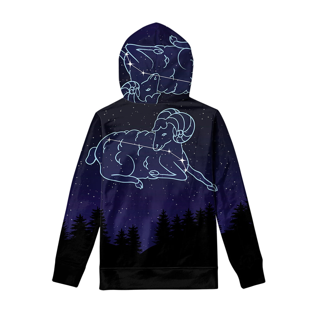Aries Constellation Print Pullover Hoodie
