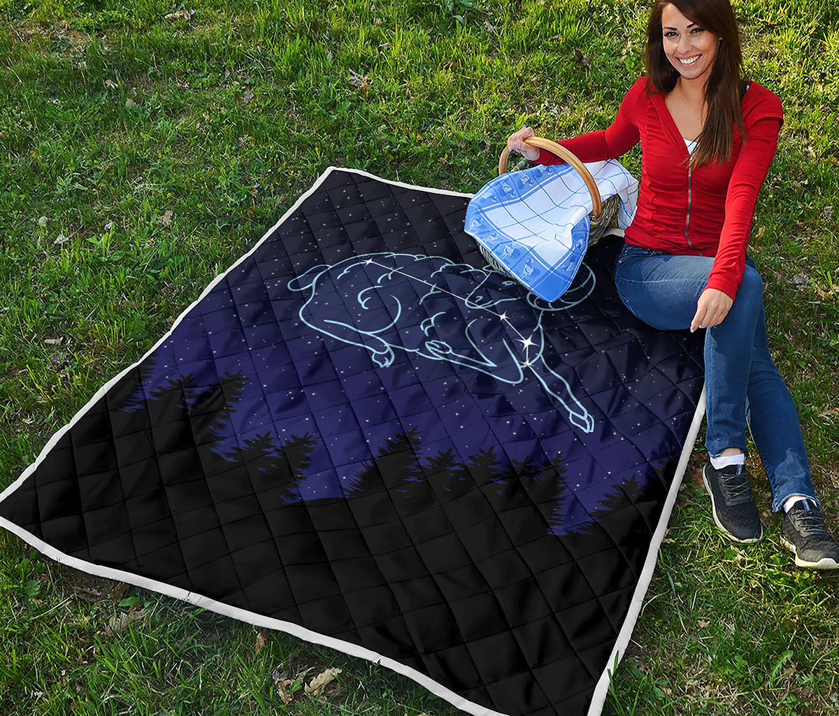 Aries Constellation Print Quilt