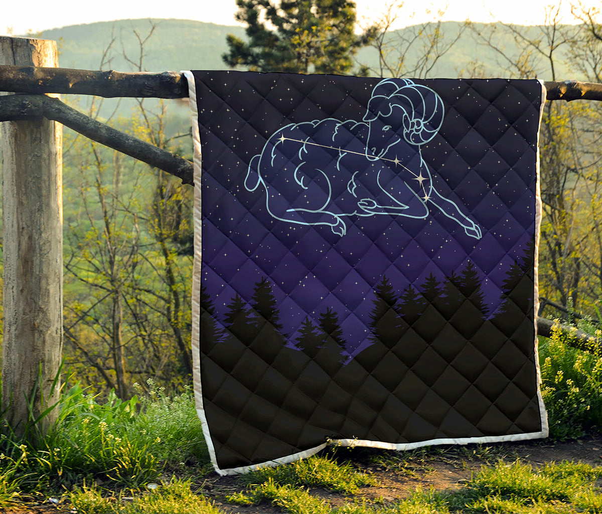 Aries Constellation Print Quilt