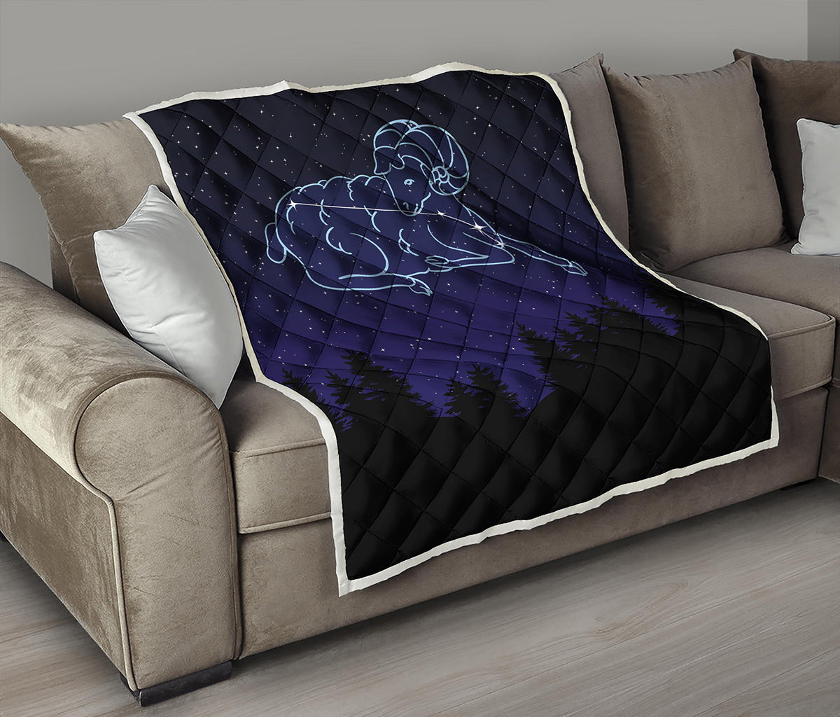 Aries Constellation Print Quilt