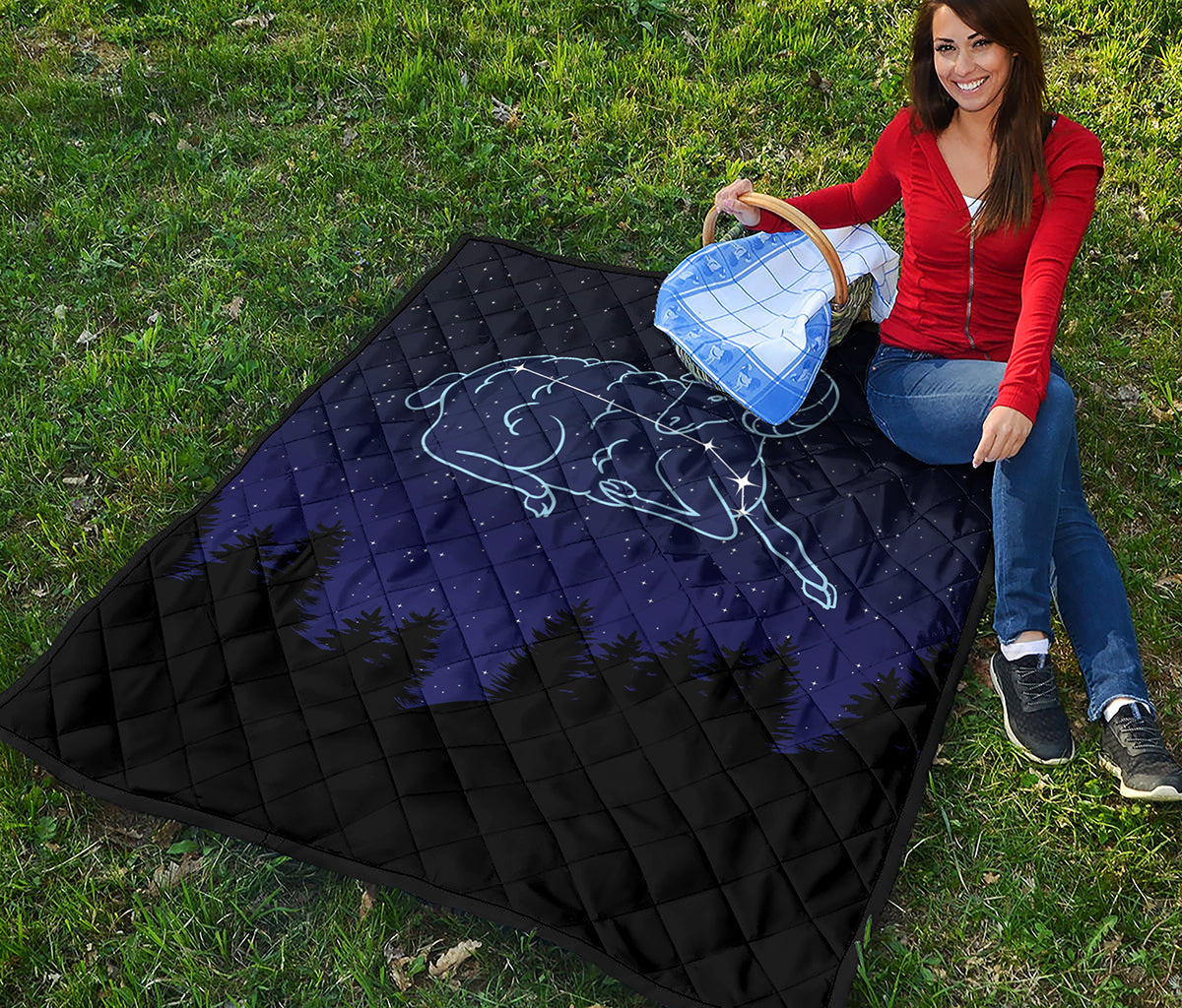 Aries Constellation Print Quilt