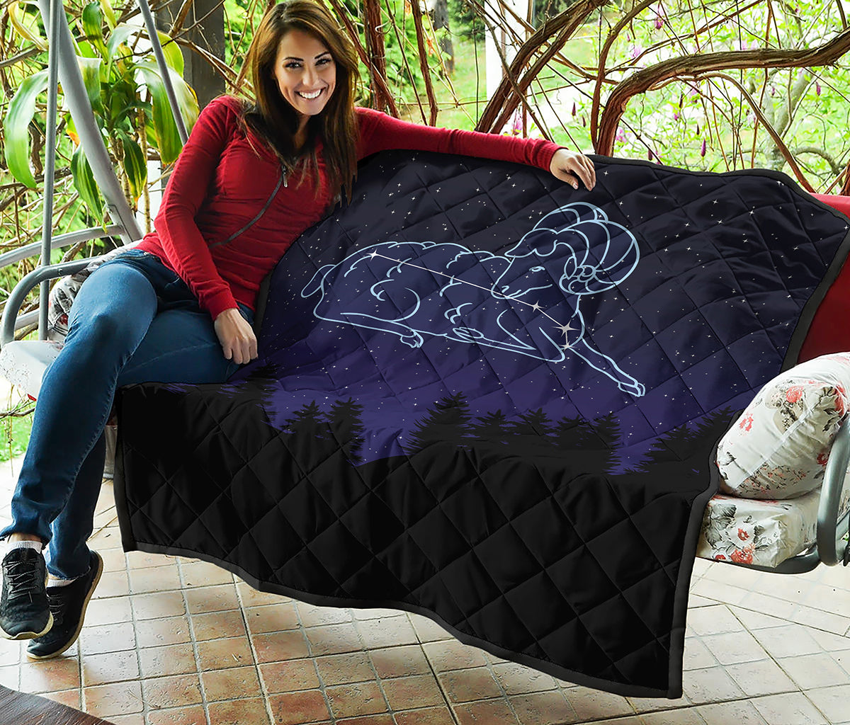 Aries Constellation Print Quilt