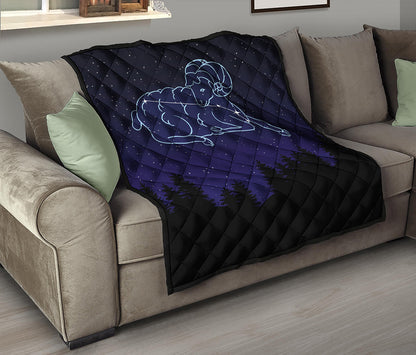 Aries Constellation Print Quilt