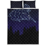 Aries Constellation Print Quilt Bed Set