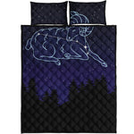 Aries Constellation Print Quilt Bed Set