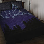Aries Constellation Print Quilt Bed Set