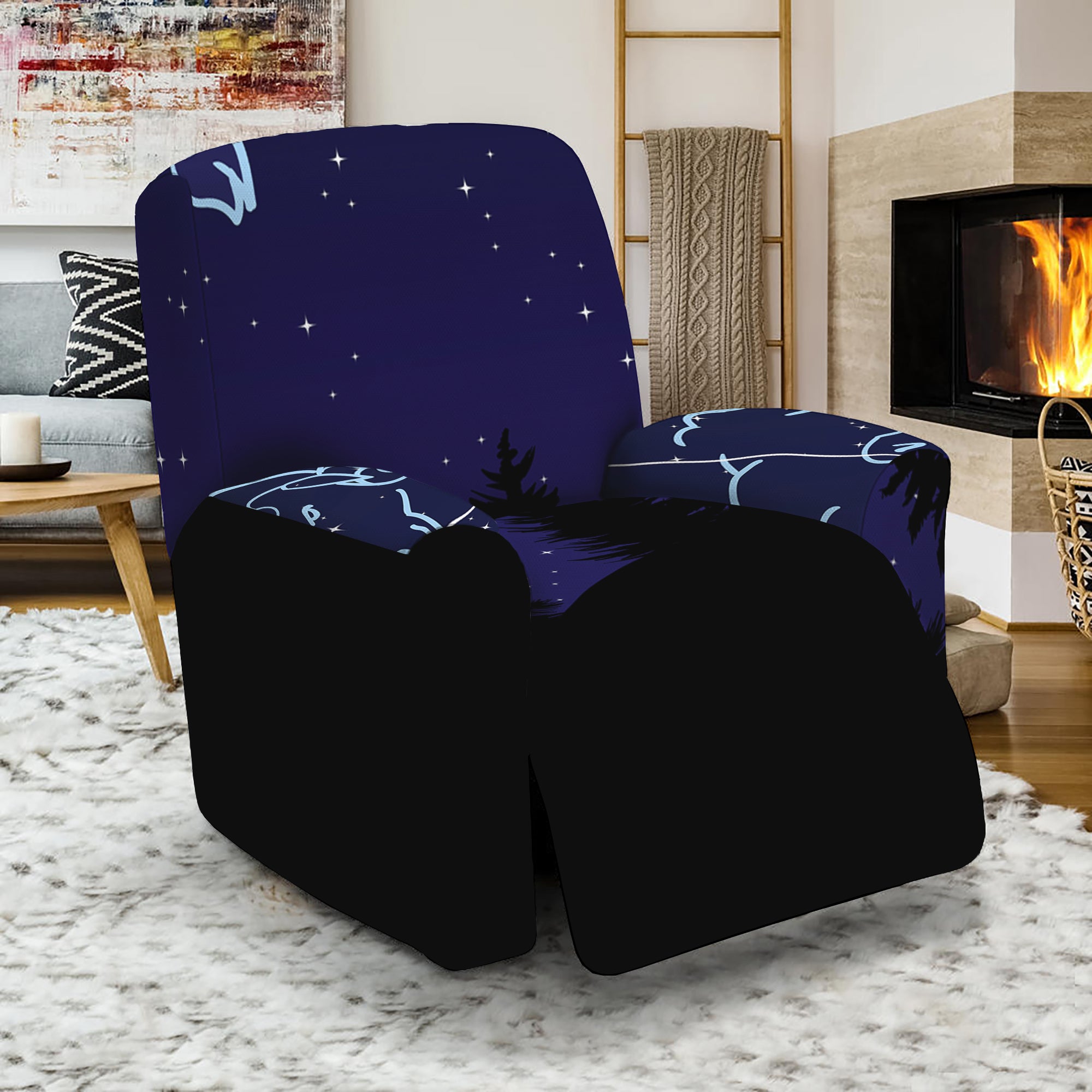 Aries Constellation Print Recliner Slipcover