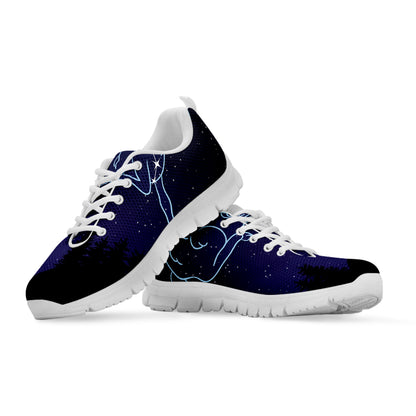 Aries Constellation Print White Sneakers