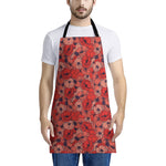 Armistice Day Poppy Pattern Print Apron