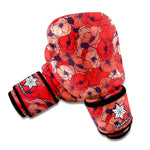 Armistice Day Poppy Pattern Print Boxing Gloves