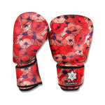 Armistice Day Poppy Pattern Print Boxing Gloves